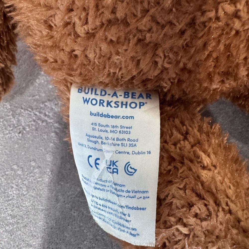 Build-A-Bear Fluffy Brown Teddy with Red Heart - Picture 3 of 7